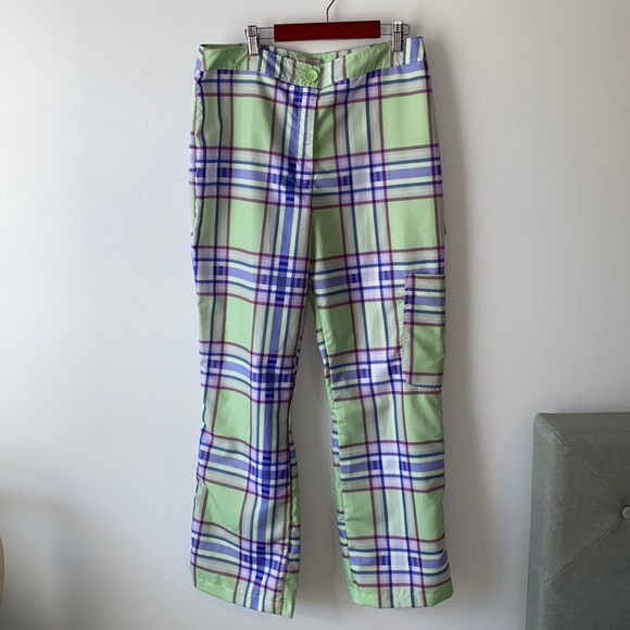 ⚡️Last Days! ASOS DESIGN 90's check kick flare trouser in shell fabric co-rd 8 - Picture 2 of 13